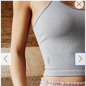 Free People straps back tighten up crop top size M